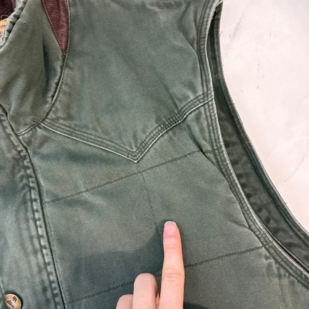 Powder River Outfitters By Panhandle Slim Size XXL Sage Green Quilted Vest